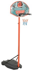 80354 vidaXL Conjunto jogo de basquetebol portátil ajustável 180-230 cm