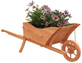 Vaso carrinho de mão 128x45,5x43 cm madeira de abeto maciça