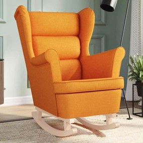 vidaXL Cadeira de baloiço 74x90x102 cm tecido amarelo-escuro