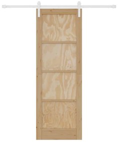 Porta Deslizante vidaXL com Conjunto de Hardware 73.5x211 cm Madeira S