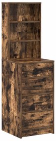 vidaXL Buffê Carvalho fumado 40 x 41 x 135 cm Madeira processada