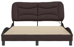 Estrutura de cama com LED sem colchão 140x190 cm tecido