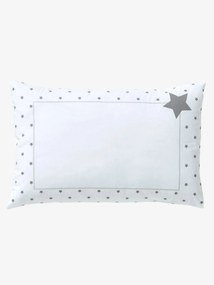 Agora -25% | Fronha de almofada para bebé, tema Chuva de Estrelas branco / estrelas