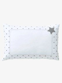 Fronha de almofada para bebé, tema Chuva de Estrelas branco / estrelas