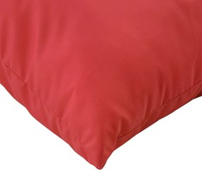 Almofadões de paletes 3 pcs tecido vermelho