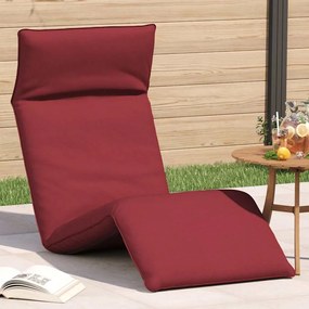 vidaXL Espreguiçadeira dobrável 175x54x8,5 cm vermelho tinto