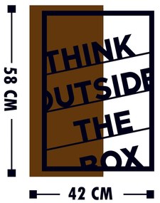 Acessório Decorativo de Parede Think Outside The Box – Nogueira e Pret
