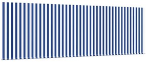Toldo Retrátil Manual Azul e Branco 400 x 200 cm