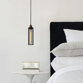 Candeeiro Chandelier Likya – Preto e Bronze – Diâmetro 10 cm, Altura 1