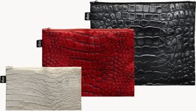 Bolsas de cosméticos Crocodile, conjunto de 3