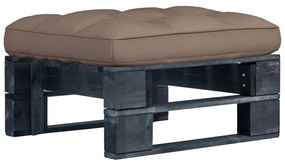 vidaXL Otomana de paletes para jardim pinho impregnado a preto