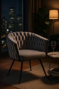 Cadeira Widny Black Veludo - Cinza escuro