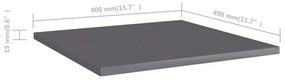 Prateleiras para estante 8 pcs derivados de madeira cinza