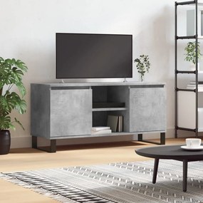 vidaXL Móvel de TV 104x35x50 cm derivados de madeira cinzento cimento