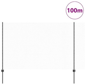 Postes de Cerca vidaXL 22 pcs U-Channel Cinza 160 cm Aço