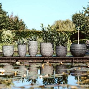 Vaso Nature Rib elegante Deluxe 45x72 cm antracite
