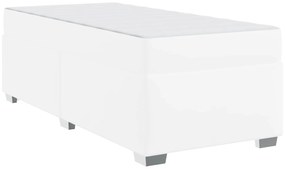 vidaXL Estrutura da Cama com colchão Branco 100 x 200 cm tecido