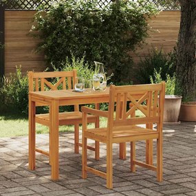 vidaXL Conjunto de Jantar de Jardim 3 pcs Madeira clara Padrão