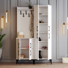 Hall Stand Berlin BA – Branco – 120 cm x 200 cm x 35 cm