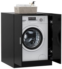 Armário para máquina de lavar roupa preto