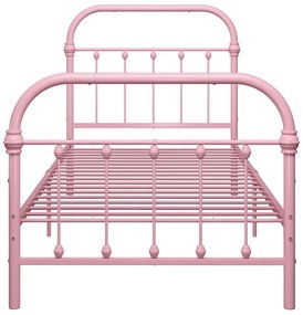 Estrutura de cama 100x200 cm metal rosa