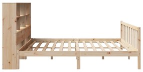 Cama com estante sem colchão 200x200 cm pinho maciço