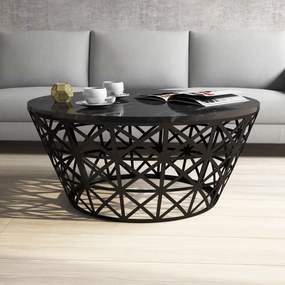 Mesa de Centro Stil – Preto – 90 cm x 38 cm x 90 cm