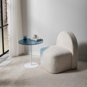 Mesa de Apoio Chill-Out - Branca e Azul - 50x50x50 cm