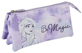 Bolsa Escolar Frozen Be Magic Lilás (11,5 X 2 X 22,5 cm)