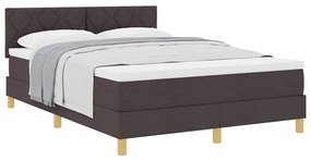 Cama Box com Colchão Castanho 140x190 cm Tecido
