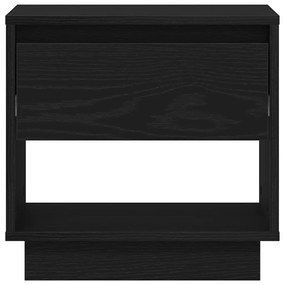 Cômoda de Cabeceira vidaXL Preto Carvalho 45x34x48 cm Madeira de Engen