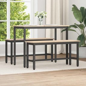 vidaXL Banco de Jantar Natural 100 x 32,5 x 49 cm