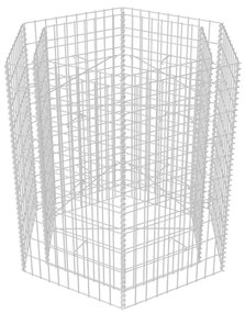 Canteiro elevado/cesto gabião hexagonal 100x90x100 cm