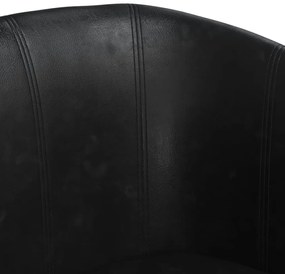 Poltrona em couro artificial preto