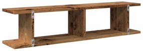 Estantes parede 2 pcs 90x18x20 cm deriv. madeira madeira velha