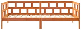 Sofá-cama sem colchão 90x190 cm pinho maciço castanho-mel