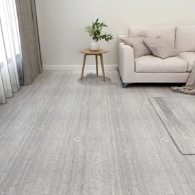 vidaXL Tábuas de soalho autoadesivas 55 pcs 5,11 m² PVC cinzento