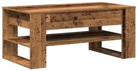 Mesa de Centro vidaXL em Madeira Velha 102x55x45 cm de Madeira de Enge