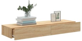 Móveis de TV com luzes LED 2 pcs 60x35x15,5 cm carvalho sonoma