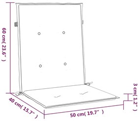 Almofadões lombares p/ cadeiras de jardim 4pcs oxford cinza-ac.