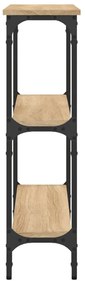Mesa consola 75x22,5x75 cm derivados de madeira carvalho sonoma