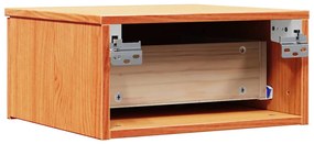 Mesa de Cabeceira Montada na Parede 2 pcs Castanho-mel