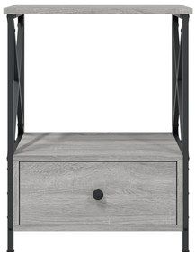 Mesas de cabeceira 2pcs derivados de madeira cinza sonoma