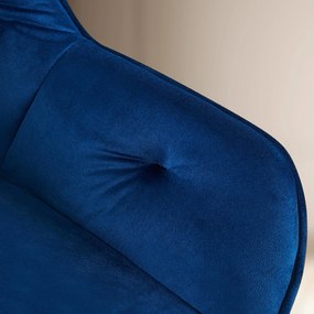 Conjunto de 2 cadeiras de sala de jantar Cassis 56 x 81 x 58 cm Azul
