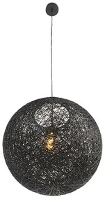 Candeeiro de suspensão preto 45 cm - Corda Design,Country / Rústico,Moderno