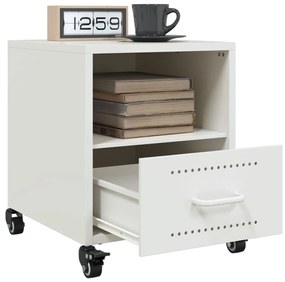 Mesa de cabeceira 36x39x43,5 cm aço branco