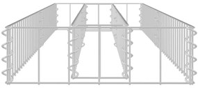 Canteiro elevado/cesto gabião 180x30x10 cm aço galvanizado