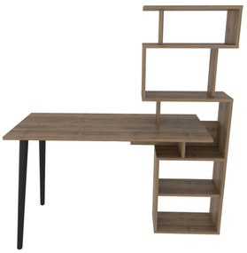 Mesa de Estudo Vina - Cor Nogueira - 133x55x146,4 cm