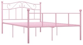 Estrutura de cama 120x200 cm metal rosa