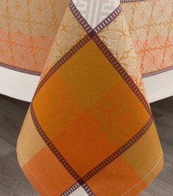 Toalhas de mesa anti nódoas 100% algodão - Marine 2024 Fateba: Laranja  1 Toalha de mesa 150x200 cm